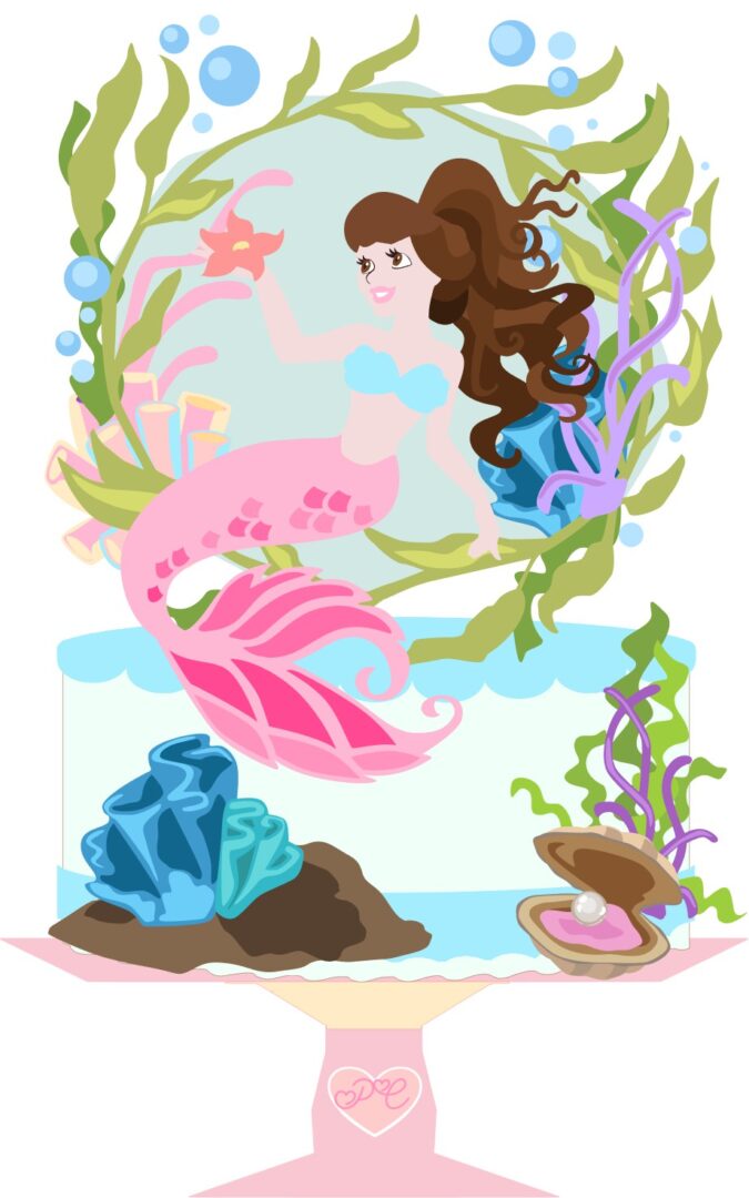 15 - Sereia Topo de Bolo - Sereia - Imagem 1