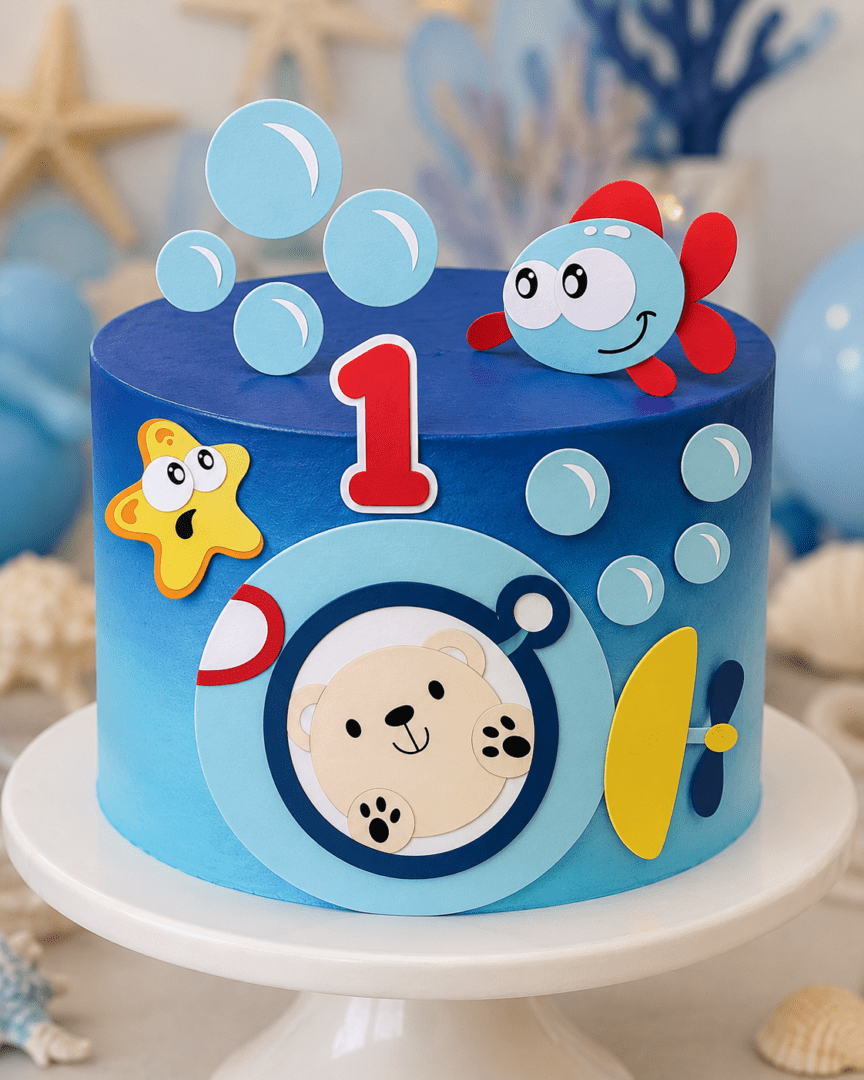 18 Topo de Bolo - Fundo do Mar - Imagem 1