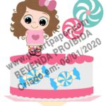 Topo de Bolo - Menina