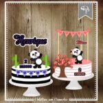 Topo de Bolo - Panda