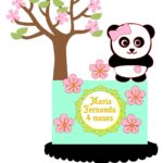 Topo de Bolo - Panda
