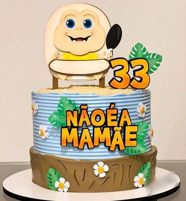 2 Topo de Bolo - Família Dinossauros - Imagem 1