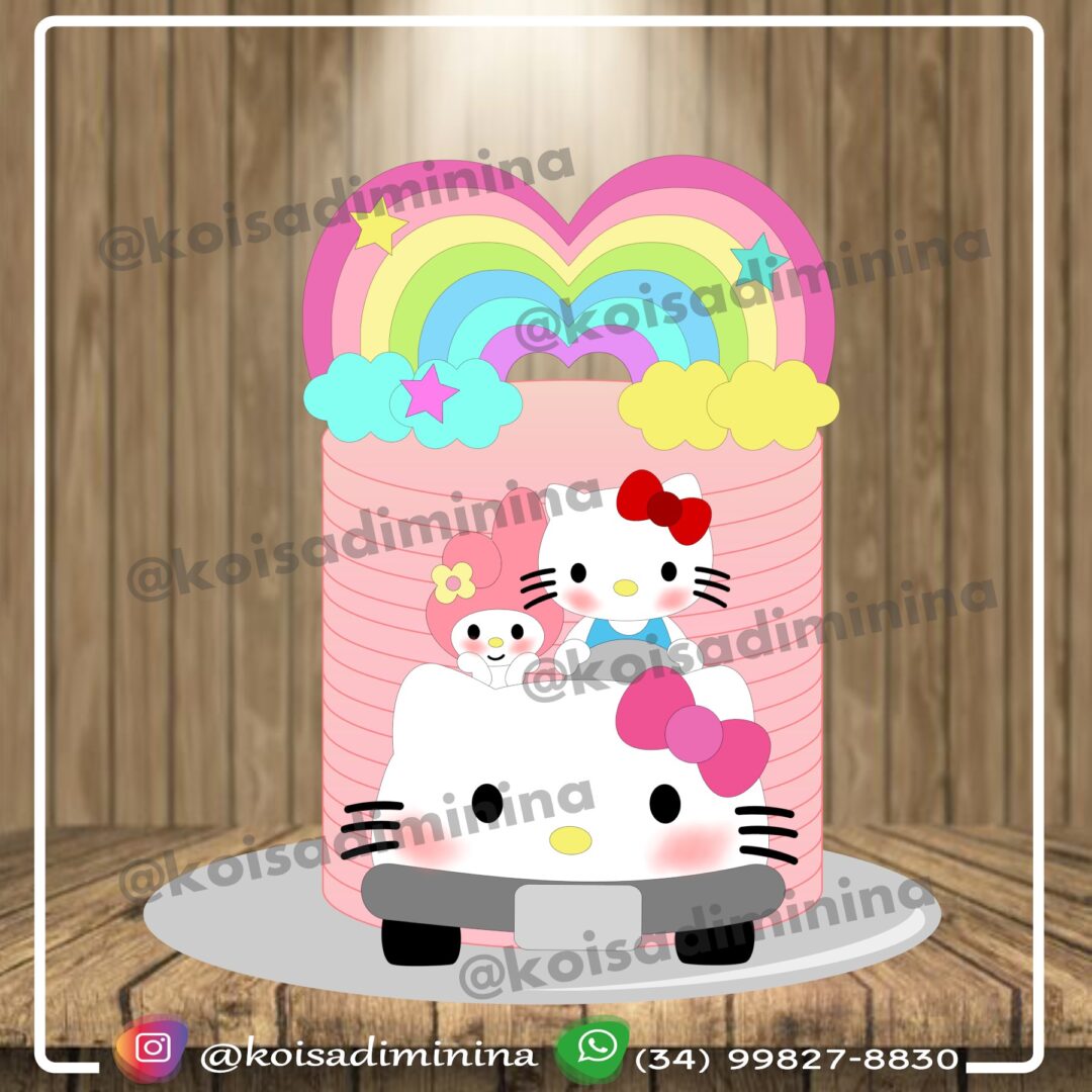2 - Hello Kitty Topo de Bolo - Hello Kitty - Imagem 1