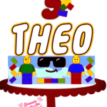 Topo de Bolo - Lego