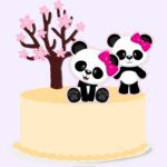 Topo de Bolo - Panda