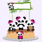 Topo de Bolo - Panda