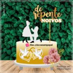 Topo de Bolo - Noivado
