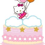 Topo de Bolo - Hello Kitty