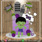 Topo de Bolo - Hulk