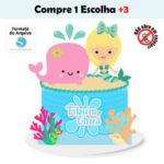 Topo de Bolo - Sereia