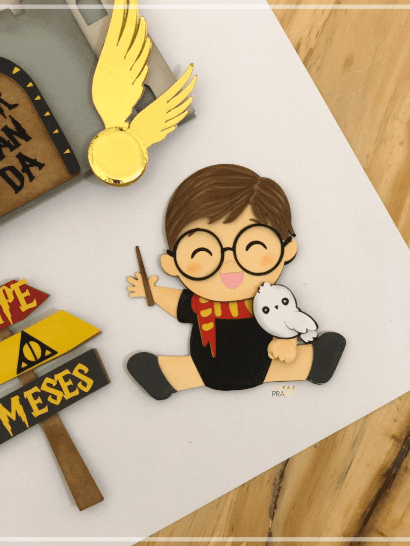 4 - Harry Potter Baby - Looper Drive Topo de Bolo - Harry Potter - Imagem 1