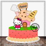Topo de Bolo - Hello Kitty
