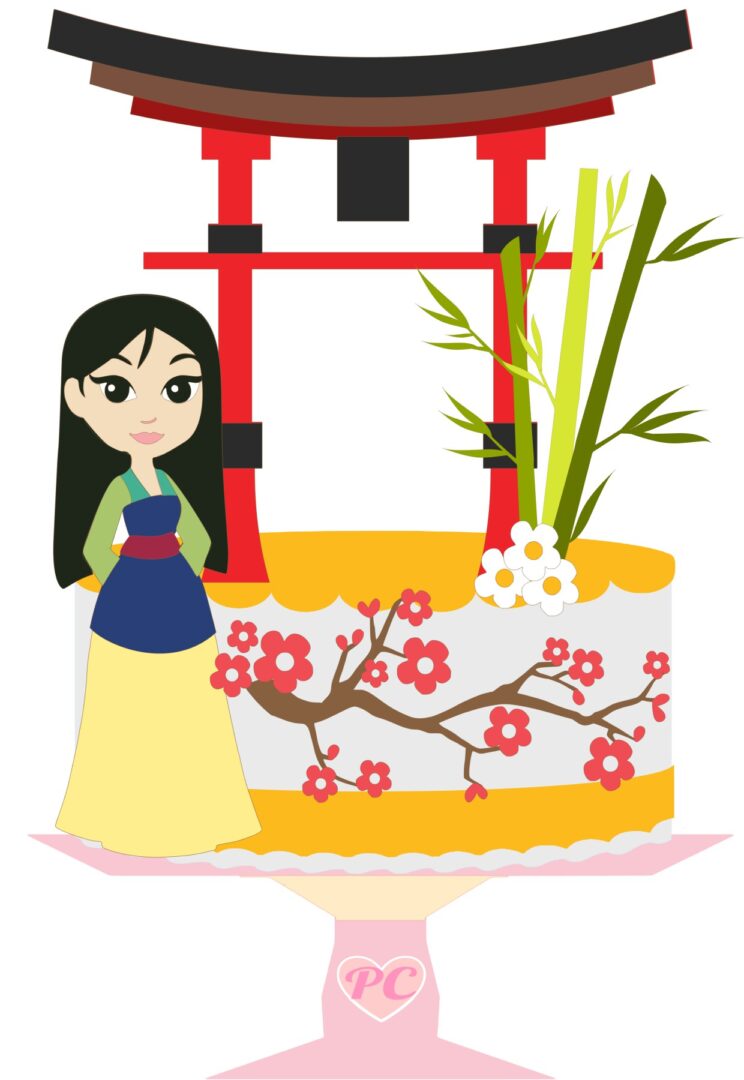 4 - Mulan Topo de Bolo - Mulan - Imagem 1