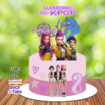 Topo de Bolo - Guerreiras do K-Pop