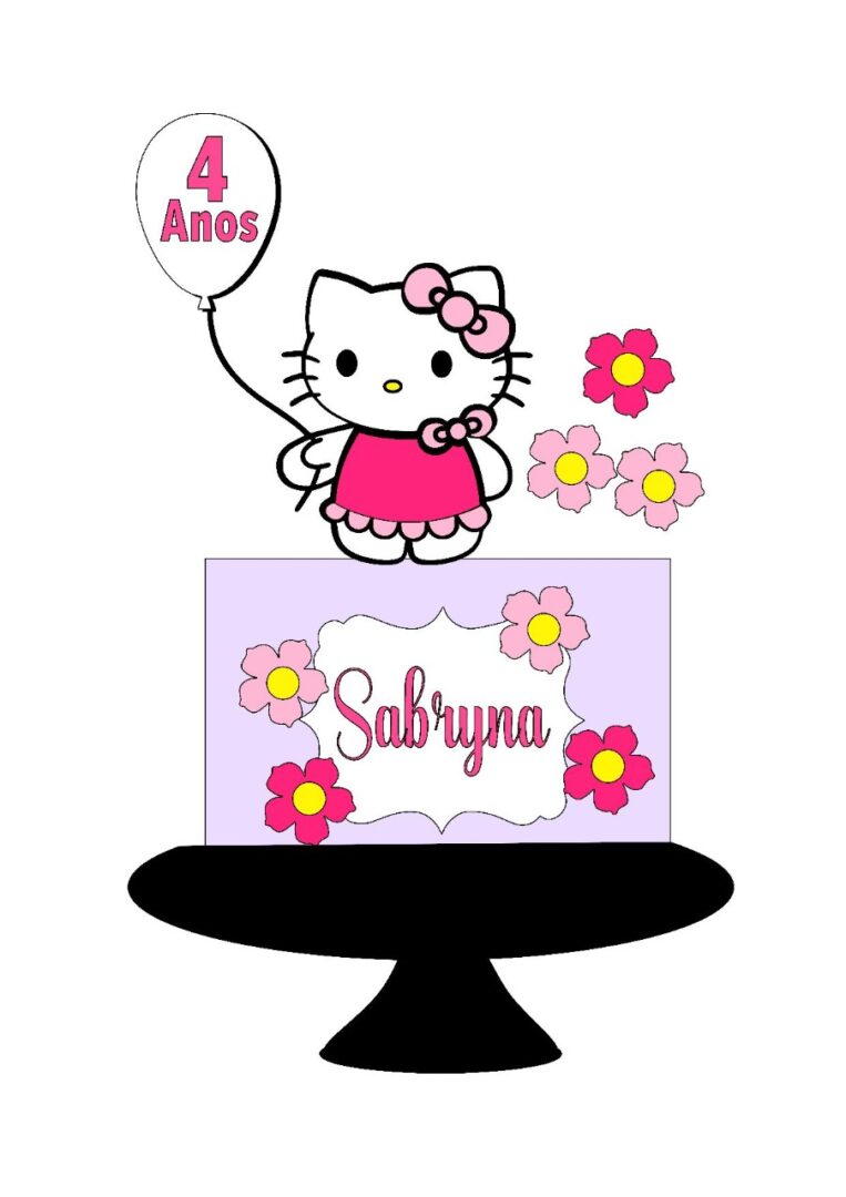 5 - Hello Kitty Topo de Bolo - Hello Kitty - Imagem 1