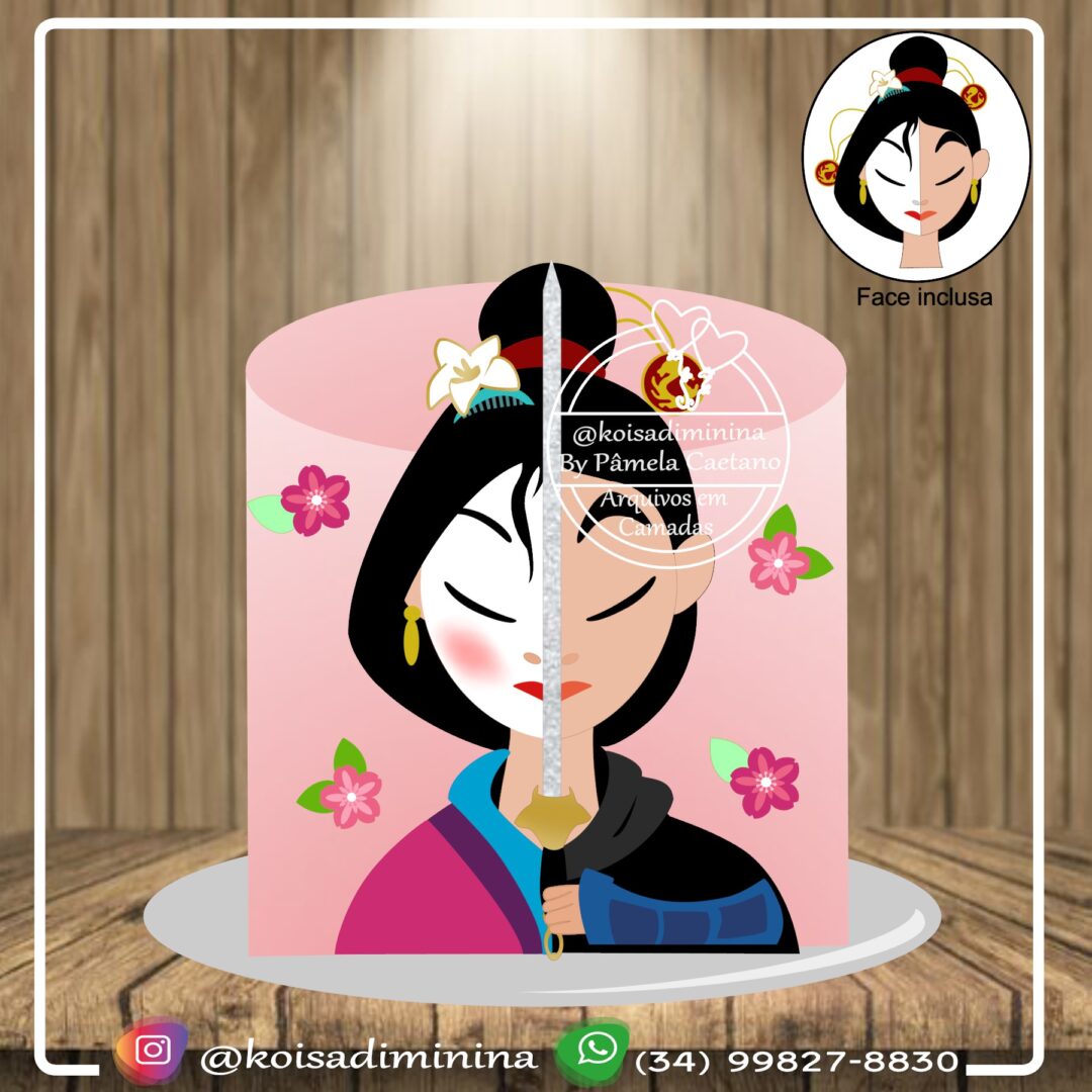5 - Mulan Topo de Bolo - Mulan - Imagem 1