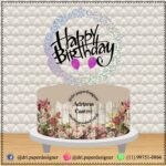 Topo de Bolo - Happy Birthday