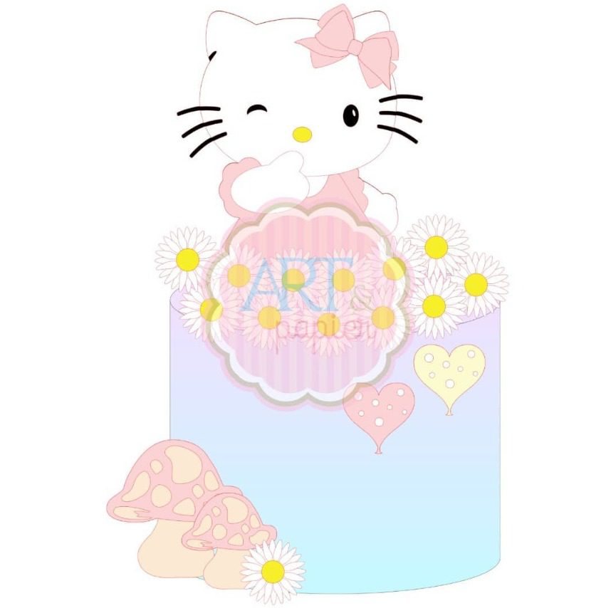 6 - Hello Kitty Topo de Bolo - Hello Kitty - Imagem 1