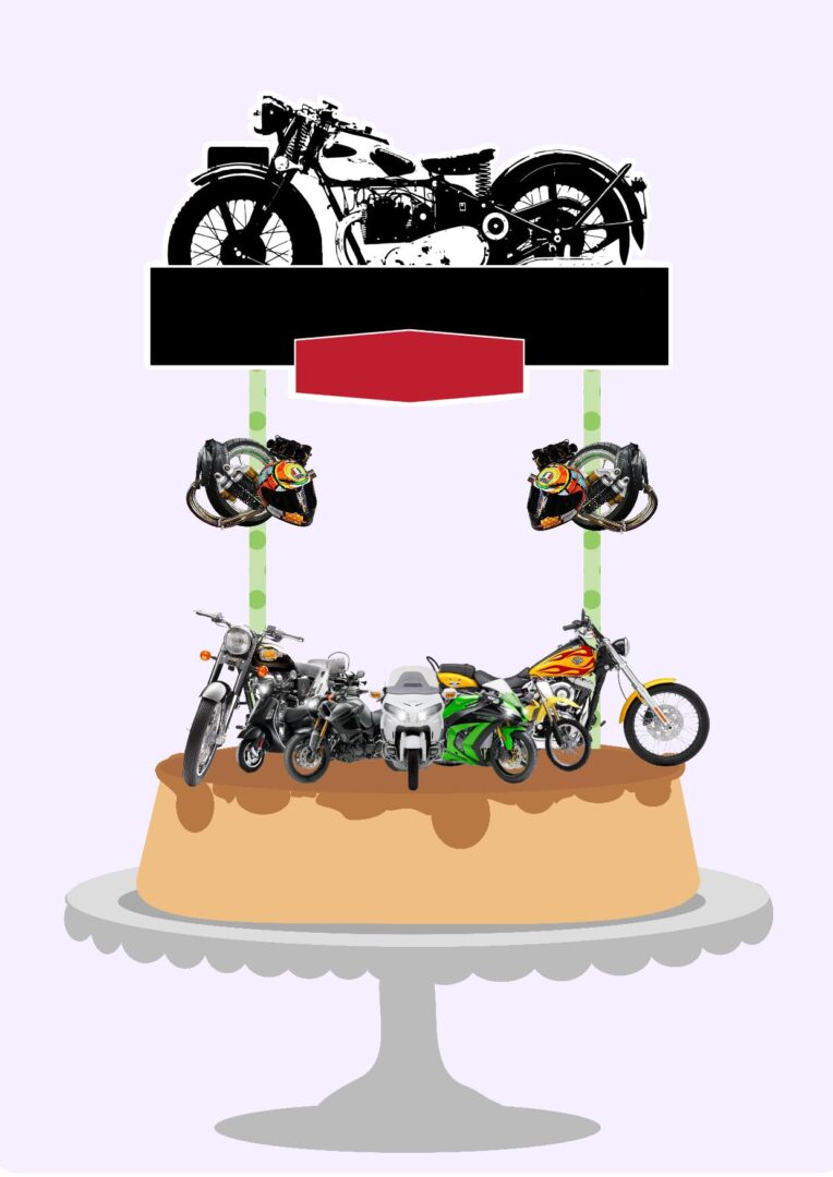 6 - Motocycle Topo de Bolo - Motoqueiro - Imagem 1