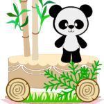 Topo de Bolo - Panda
