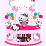 Topo de Bolo - Hello Kitty
