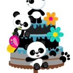 Topo de Bolo - Panda