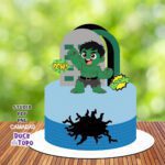 Topo de Bolo - Hulk
