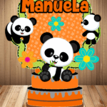 Topo de Bolo - Panda