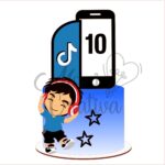 Topo de Bolo - Tik Tok
